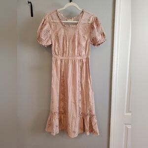 LoveShackFancy dusty rose dress, XS